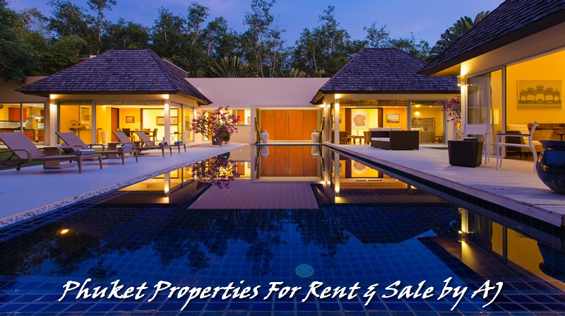 Luxury 4 bedrooms villa for rent Phuket, layan beach, huge pool, big garden